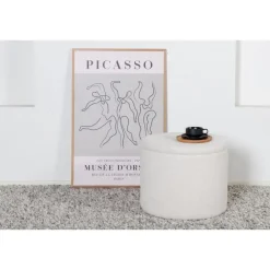 Svea - Blaze poef - teddy - wit