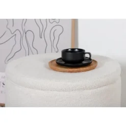 Svea - Blaze poef - teddy - wit