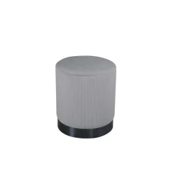 Svea - Cleo poef - rib - grijs Clearance