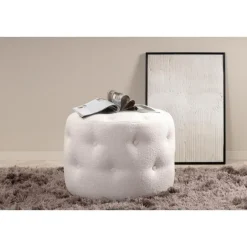 Svea - Juno hocker - teddy - wit