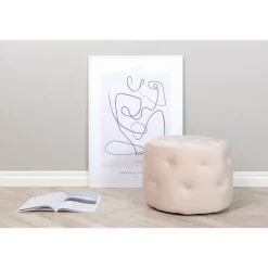 Svea - Juno hocker - velvet - beige Clearance