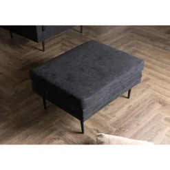 Svea - Kira hocker - linnen - zwart New