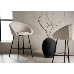 Svea - Kirla barkruk 69 cm - teddy - wit Best