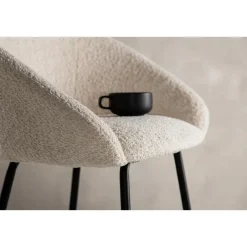 Svea - Kirla barkruk 69 cm - teddy - wit Best