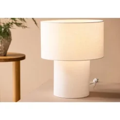 Svea - Koda ronde tafellamp - ø 35 cm - wit Online