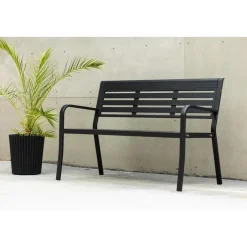 Svea - Layla tuinbank - 125 cm - zwart Outlet