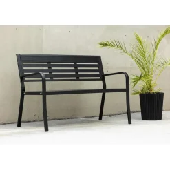 Svea - Layla tuinbank - 125 cm - zwart Outlet