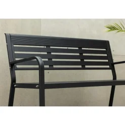 Svea - Layla tuinbank - 125 cm - zwart Outlet