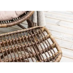 Svea - Leila loungestoel - donker walnoot - rattan Hot
