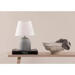 Svea - Malta ronde tafellamp - grijs Online