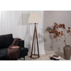 Svea - Nala vloerlamp - 160 cm - linnen - espresso Clearance