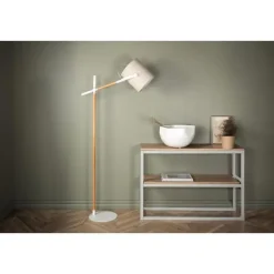 Svea - Nico vloerlamp - hout - wit Sale