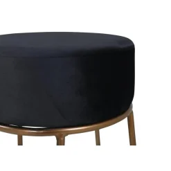 Svea - Nox poef - velvet - zwart/koper New