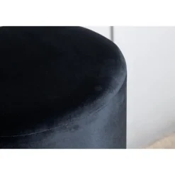 Svea - Remi poef - velvet - zwart Discount
