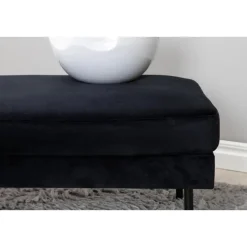 Svea - Rio hocker - velvet - zwart