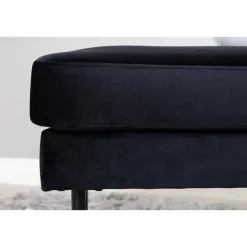 Svea - Rio hocker - velvet - zwart