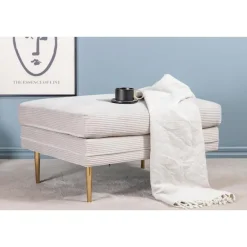 Svea - Tess hocker - rib - beige Outlet