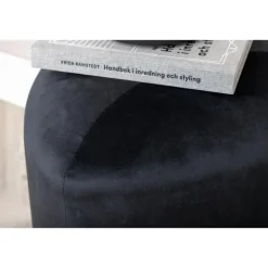 Svea - Troy poef - velvet - zwart Clearance
