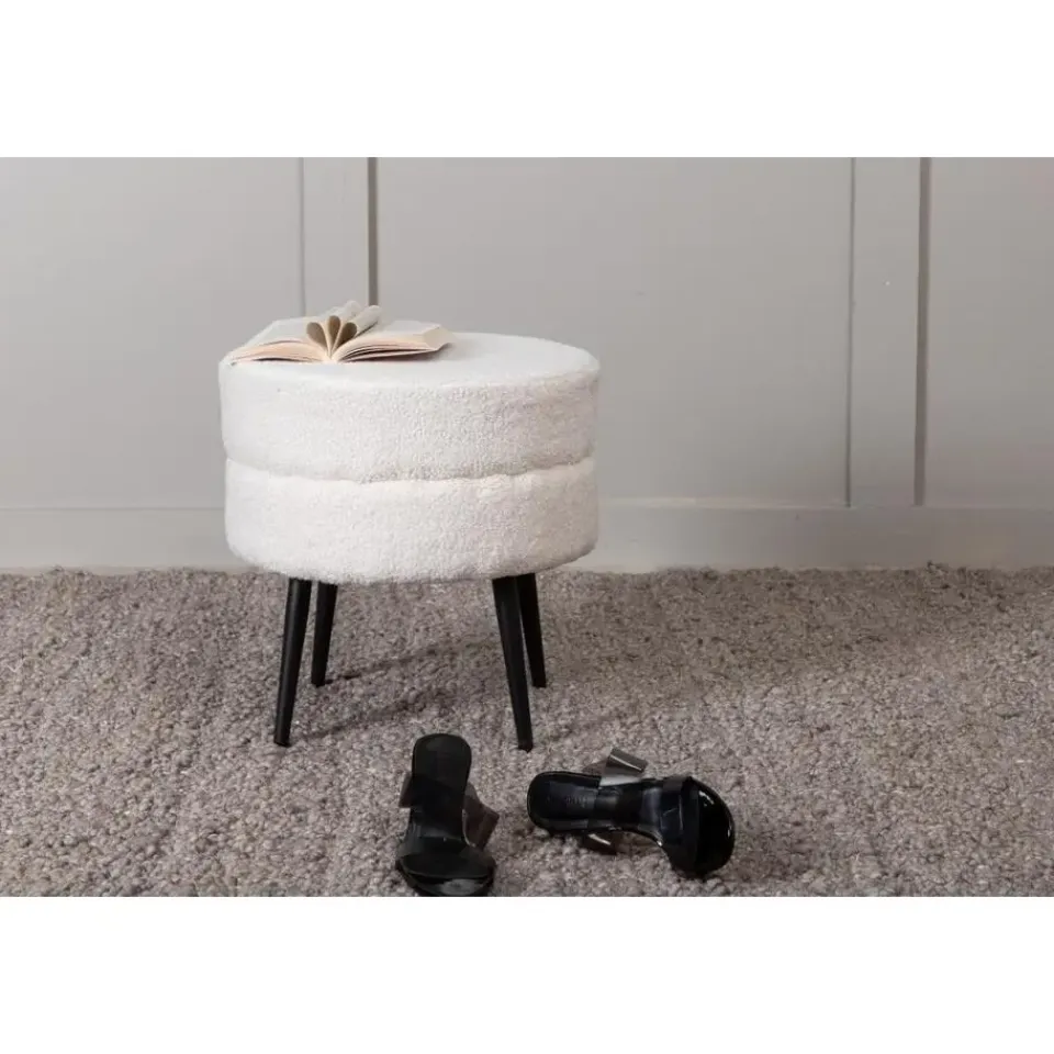 Svea - Zane hocker - teddy - wit Discount