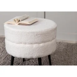 Svea - Zane hocker - teddy - wit Discount