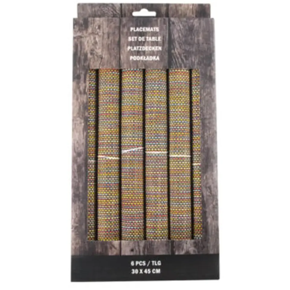 Svenska Living Placemats - 6x stuks - polyester - 45 x 30 cm Outlet