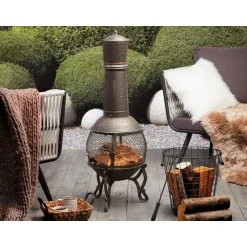 Beliani TACORA - Vuurkorf - Messing - Staal New