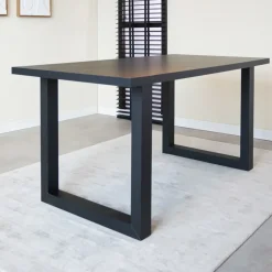 Dimehouse Tafelblad Lenzo zwart 190x100 cm - Melamine - Zwart Sale