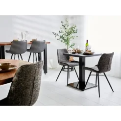 Dimehouse Tafelblad Robin zwart 60 x 60 x 3,8 cm