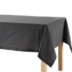 Wicotex Tafelkleed/tafellaken - antraciet - 140 x 240 cm - katoen stof