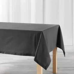 Wicotex Tafelkleed/tafellaken - antraciet - 140 x 240 cm - katoen stof