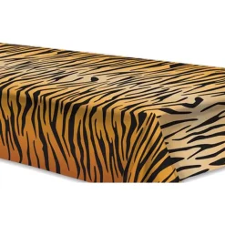 Merkloos Tafellaken/tafelkleed tijger print - 137 x 274 cm - Jungle thema Online