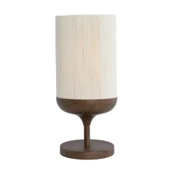 Light & Living Tafellamp Dania - Crème/Bruin - Ø22.5x50cm