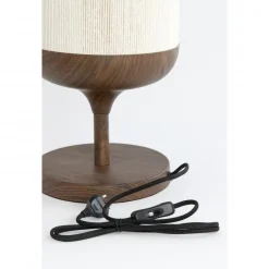 Light & Living Tafellamp Dania - Crème/Bruin - Ø22.5x50cm