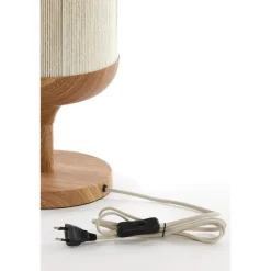 Light & Living Tafellamp Dania - Crème/Naturel - Ø22.5x50cm Sale