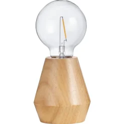 Leen Bakker Tafellamp Dwayne LED - naturel - Ø10x12 cm Clearance