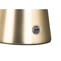 Leen Bakker Tafellamp Eljereau - goud - Ø14 x 20,5 cm Clearance