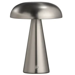 Leen Bakker Tafellamp Eljereau - zilver - Ø14 x 20,5 cm Outlet