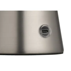 Leen Bakker Tafellamp Eljereau - zilver - Ø14 x 20,5 cm Outlet