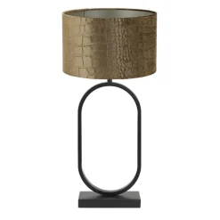 Light & Living Tafellamp Jamiri/Praya - Zwart/Bruin - Ø30x67cm Online