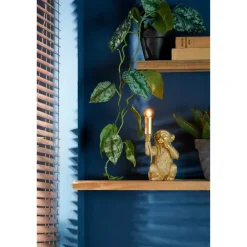 Light & Living Tafellamp Monkey - Goud - 13x12,5x23,5cm Clearance