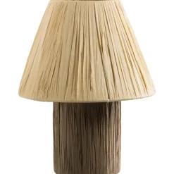 Leen Bakker Tafellamp Paper - bruin - 26,2x20x20 cm