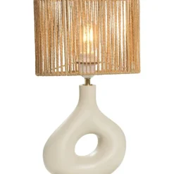 Leen Bakker Tafellamp Reva - naturel keramiek - E27 - 42x26x13,5 cm Hot