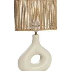 Leen Bakker Tafellamp Reva - naturel keramiek - E27 - 42x26x13,5 cm Hot