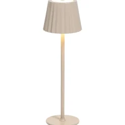 Leen Bakker Tafellamp Scotti beige USB LED Clearance