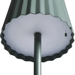 Leen Bakker Tafellamp Scotti groen USB LED Discount