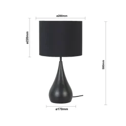 Light & Living Tafellamp Svante - Zwart - Ø28cm Best