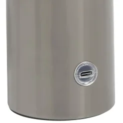 Leen Bakker Tafellamp Tinn antraciet USB - 25,5x15x15 cm Clearance