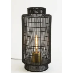 Light & Living Tafellamp/Lantaarn GRUARO - Draad Zwart-Antiek-Brons New