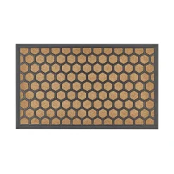 Beliani TANDYKUL - Deurmat - Natuurlijk/Zwart - 45 x 75 cm - Polyester Outlet