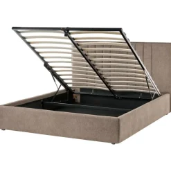 Leen Bakker TARASCON - Tweepersoonsbed - Taupe - 140 x 200 cm - Stof Discount